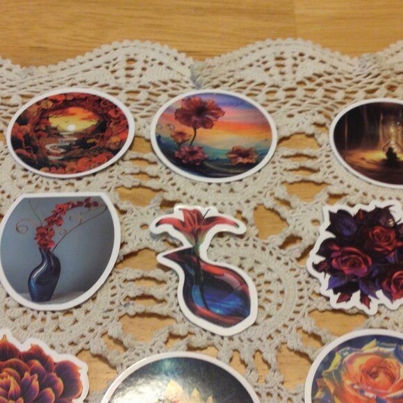 Stickers, florals, butterfly, beauty 12 cellphone stickers - Picture 2 of 7